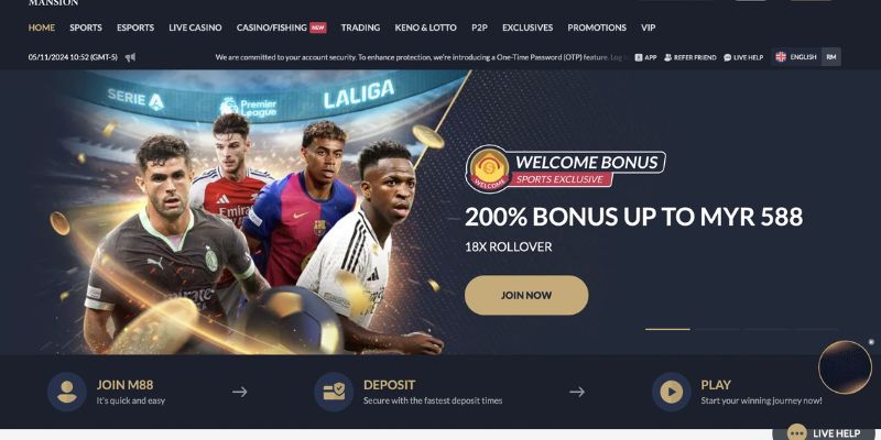 Vai trò quan trọng của M88 trong lĩnh vực cá cược trực tuyến